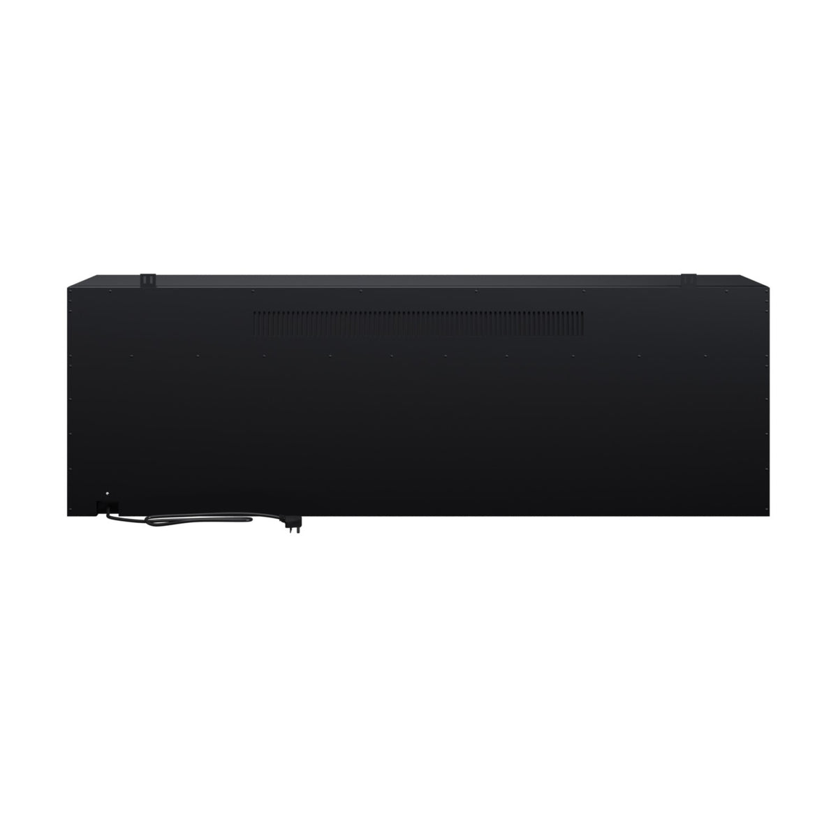 Black 3-Sided Inset Electric Media Wall Smart Fire Place - 60 Inch - AmberGlo