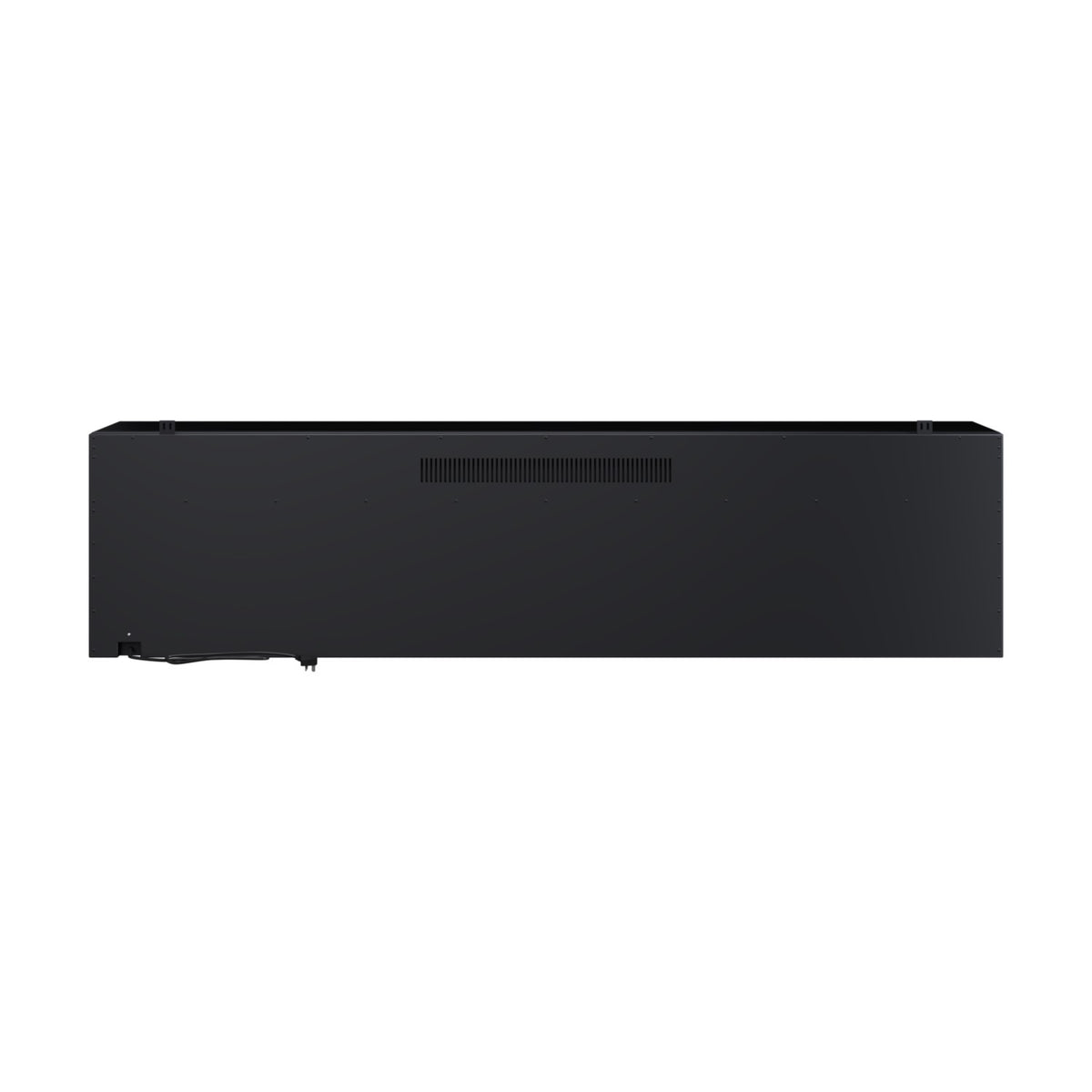 Black 3-Sided Inset Electric Media Wall Smart Fire Place - 80 Inch - AmberGlo