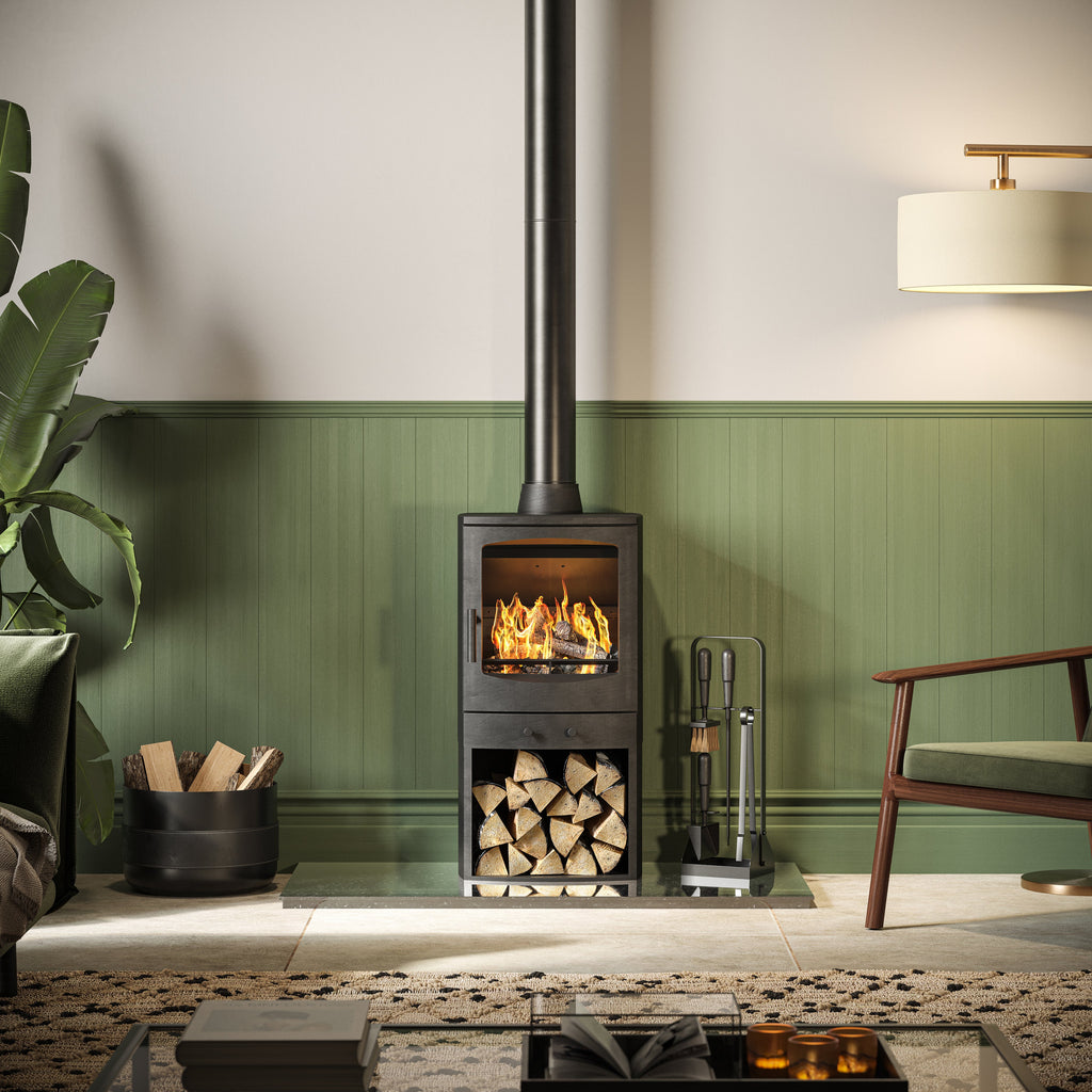 Mazona Eco Crewe 5kW Stove, Multifuel, Woodburning, Log Store, Freestanding, Eco Design Approved, Defra Approved - photo 4
