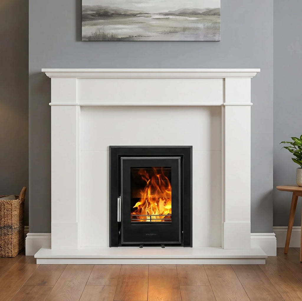 Mazona Clovelly 400 5kW 3 Sided Glass Trim Stove, Multifuel, Woodburning, Cassette, Inset, Eco Design Approved, Defra Approved - photo 2