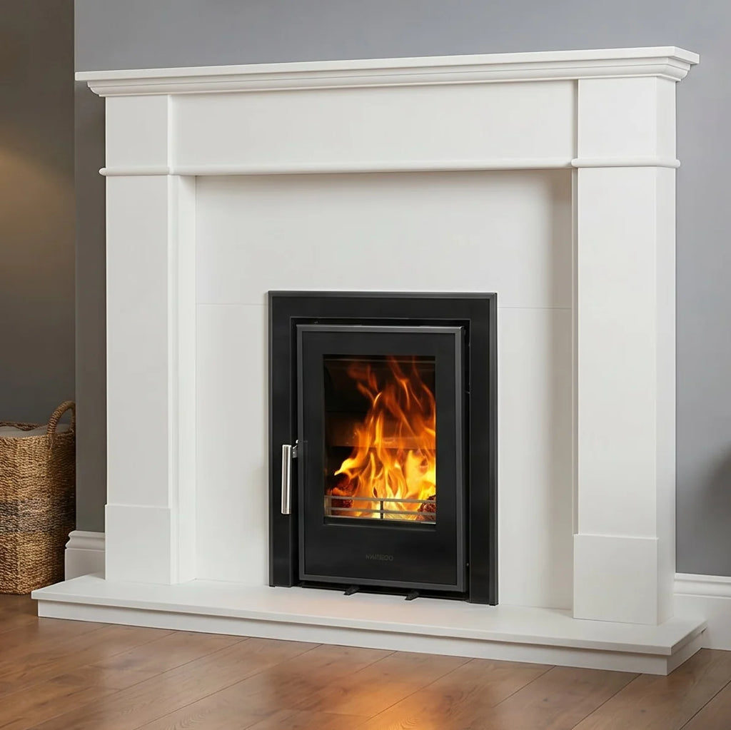Mazona Clovelly 400 5kW 3 Sided Glass Trim Stove, Multifuel, Woodburning, Cassette, Inset, Eco Design Approved, Defra Approved