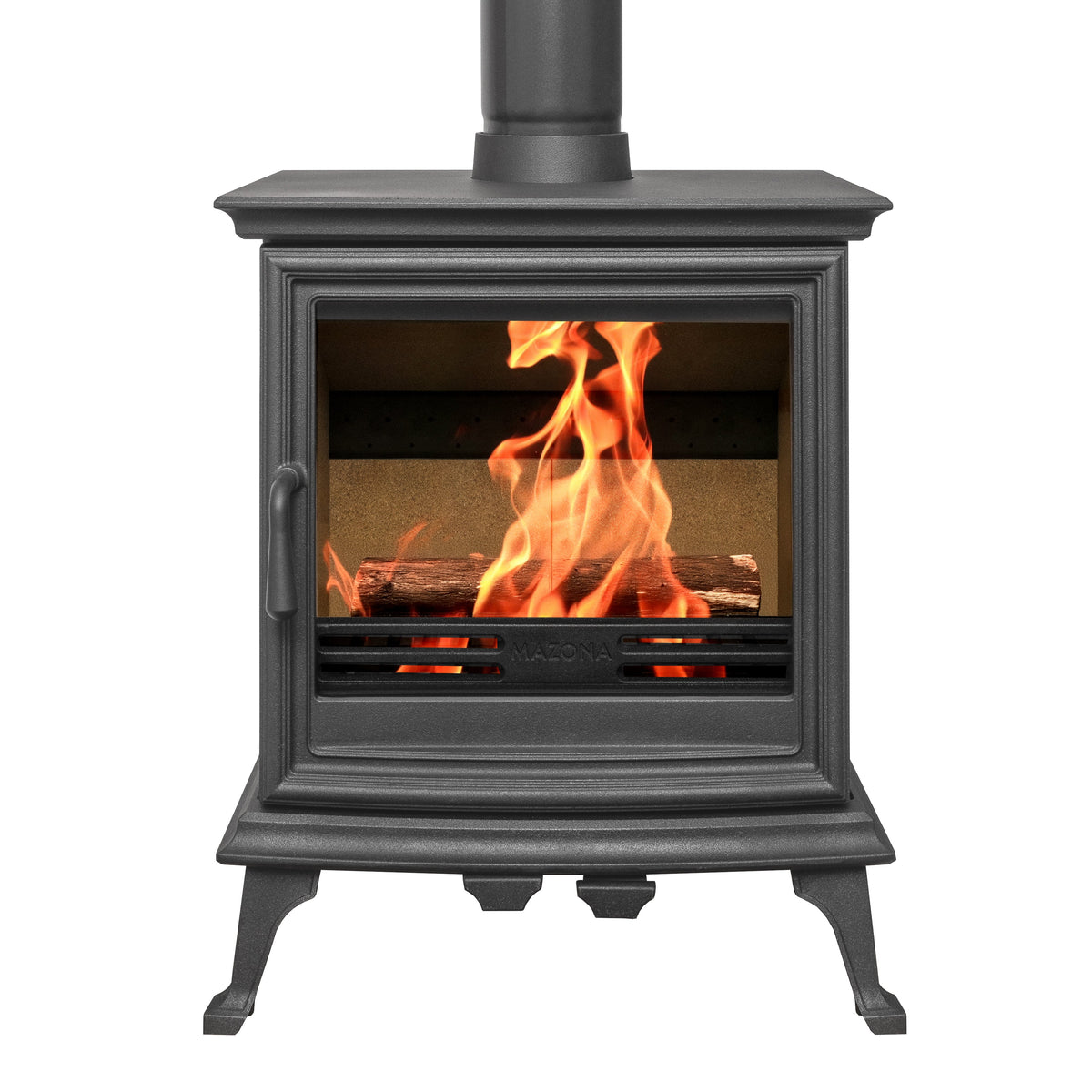 Mazona Bedford 8kW Stove in Grey, Multifuel, Woodburning, Freestanding, Eco Design Approved, Defra Approved