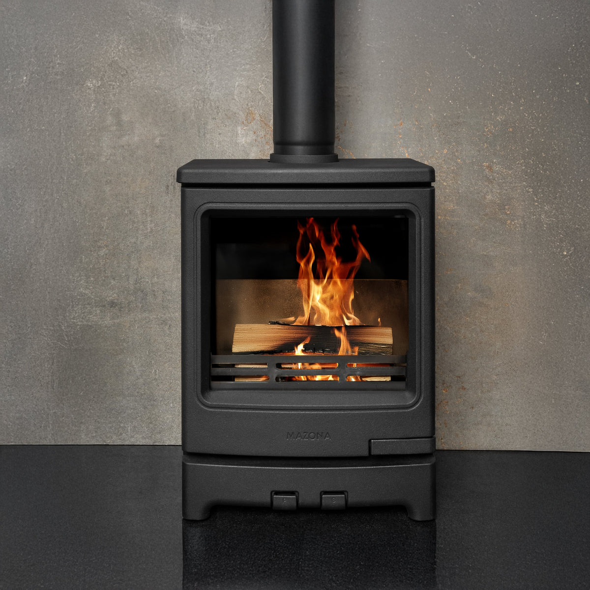 Mazona Kingsmere 8kW Multifuel Woodburning Stove Black Edition, Freestanding, Eco Design Approved, Defra Approved - photo 6