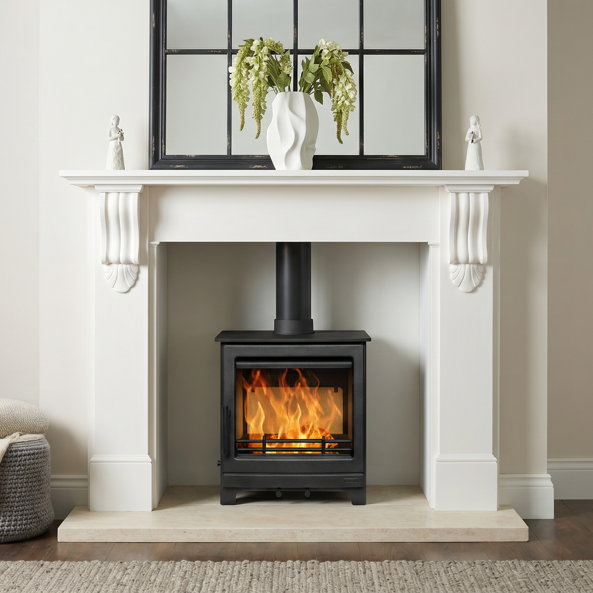 Mazona Ripley 8kW Multifuel Woodburning Stove Black Edition, Freestanding, Eco Design Approved, Defra Approved - photo 2