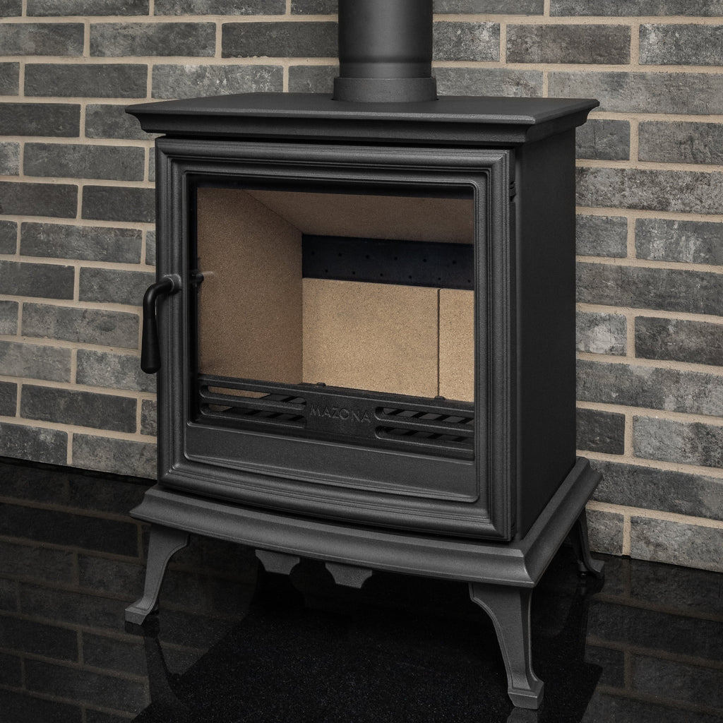 Mazona Bedford 8kW Stove in Grey, Multifuel, Woodburning, Freestanding, Eco Design Approved, Defra Approved - photo 5