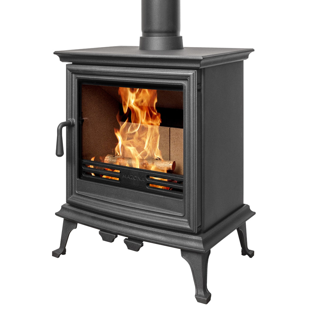 Mazona Bedford 8kW Stove in Grey, Multifuel, Woodburning, Freestanding, Eco Design Approved, Defra Approved - photo 2