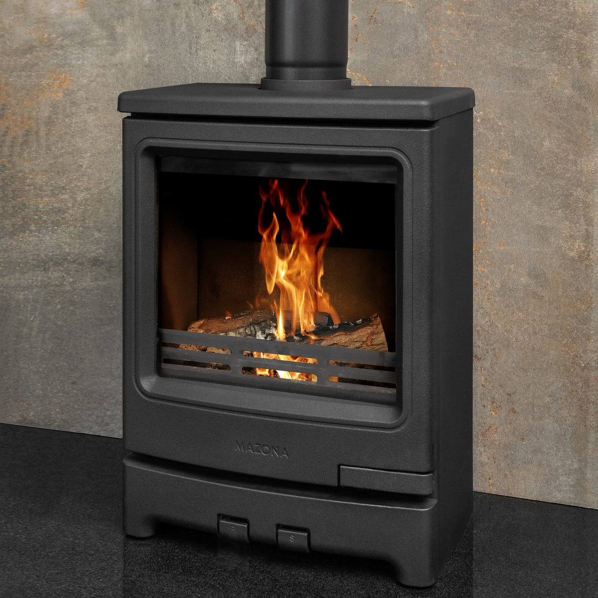 Mazona Kingsmere 8kW Multifuel Woodburning Stove Black Edition, Freestanding, Eco Design Approved, Defra Approved - photo 5