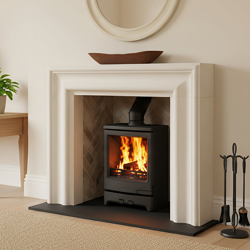 Mazona Kingsmere 8kW Multifuel Woodburning Stove Black Edition, Freestanding, Eco Design Approved, Defra Approved - photo 3