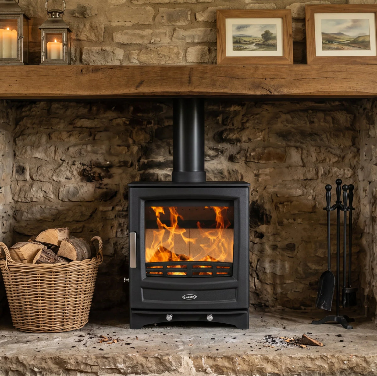 Arizona, A05, 5kW, Stove, Multi-Fuel Stove, Free Standing, Eco Design Approved, Defra Approved