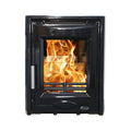 Mazona Dedham 5kW Stove Enamel Black, Multifuel, Woodburning, Inset, Eco Design Approved, Defra Approved