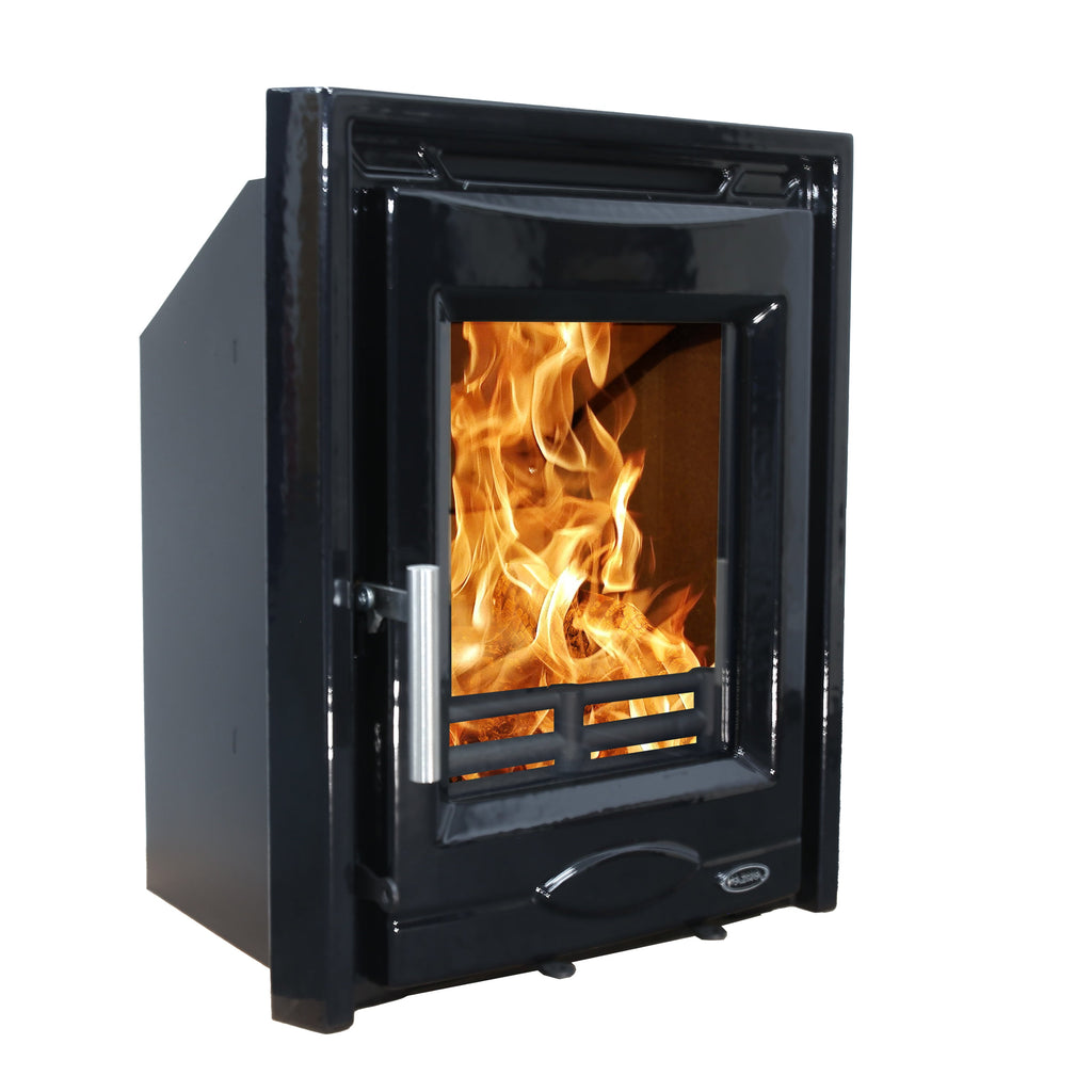 Mazona Dedham 5kW Stove Enamel Black, Multifuel, Woodburning, Inset, Eco Design Approved, Defra Approved - photo 2