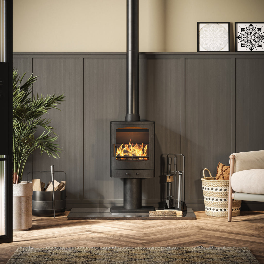 Mazona Eco Crewe 5kW Stove, Multifuel, Woodburning, Pedestal, Freestanding, Eco Design Approved, Defra Approved - photo 6