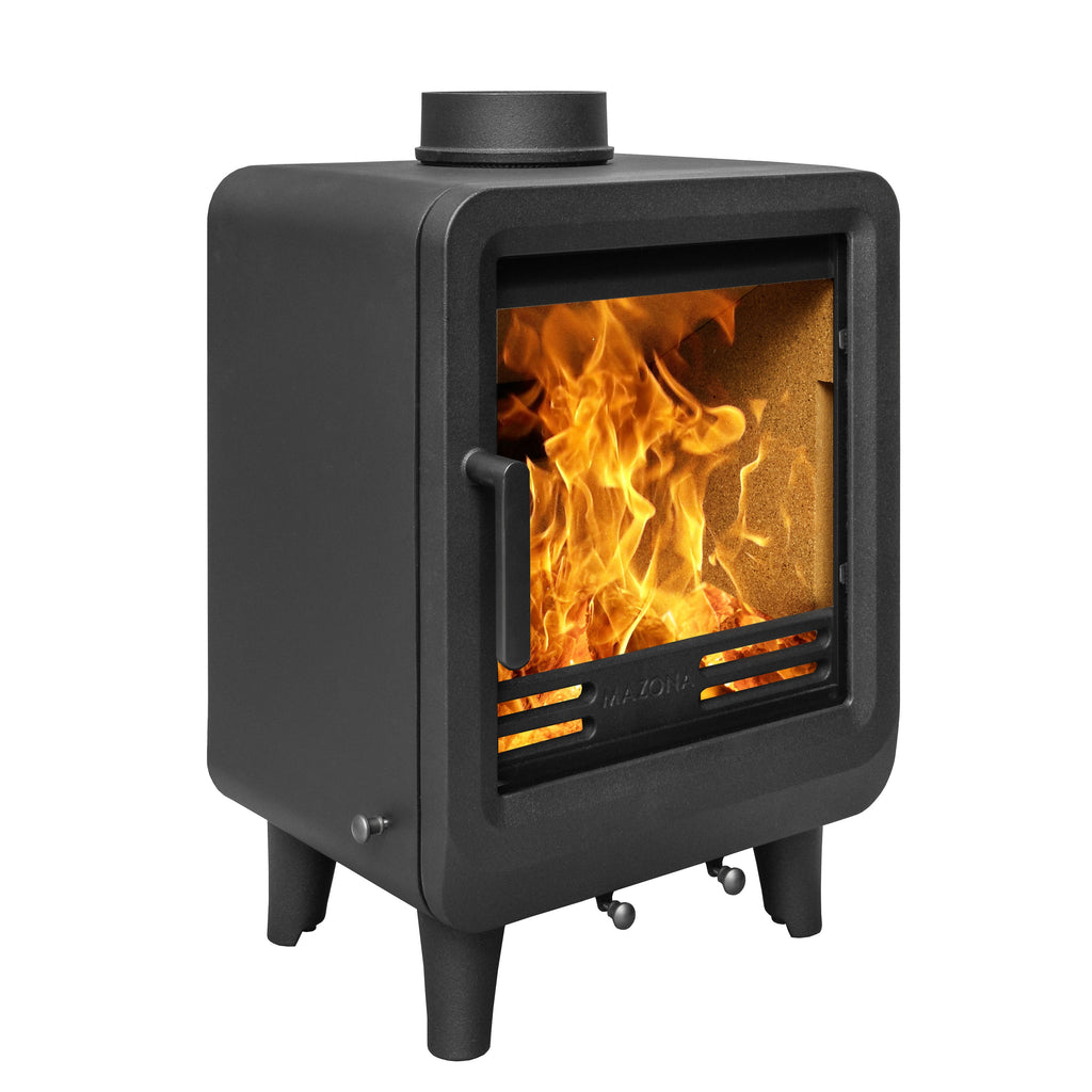 Mazona Heatwave 5kW Multifuel Woodburning Stove, Freestanding Eco Design Approved, Defra Approved - photo 2