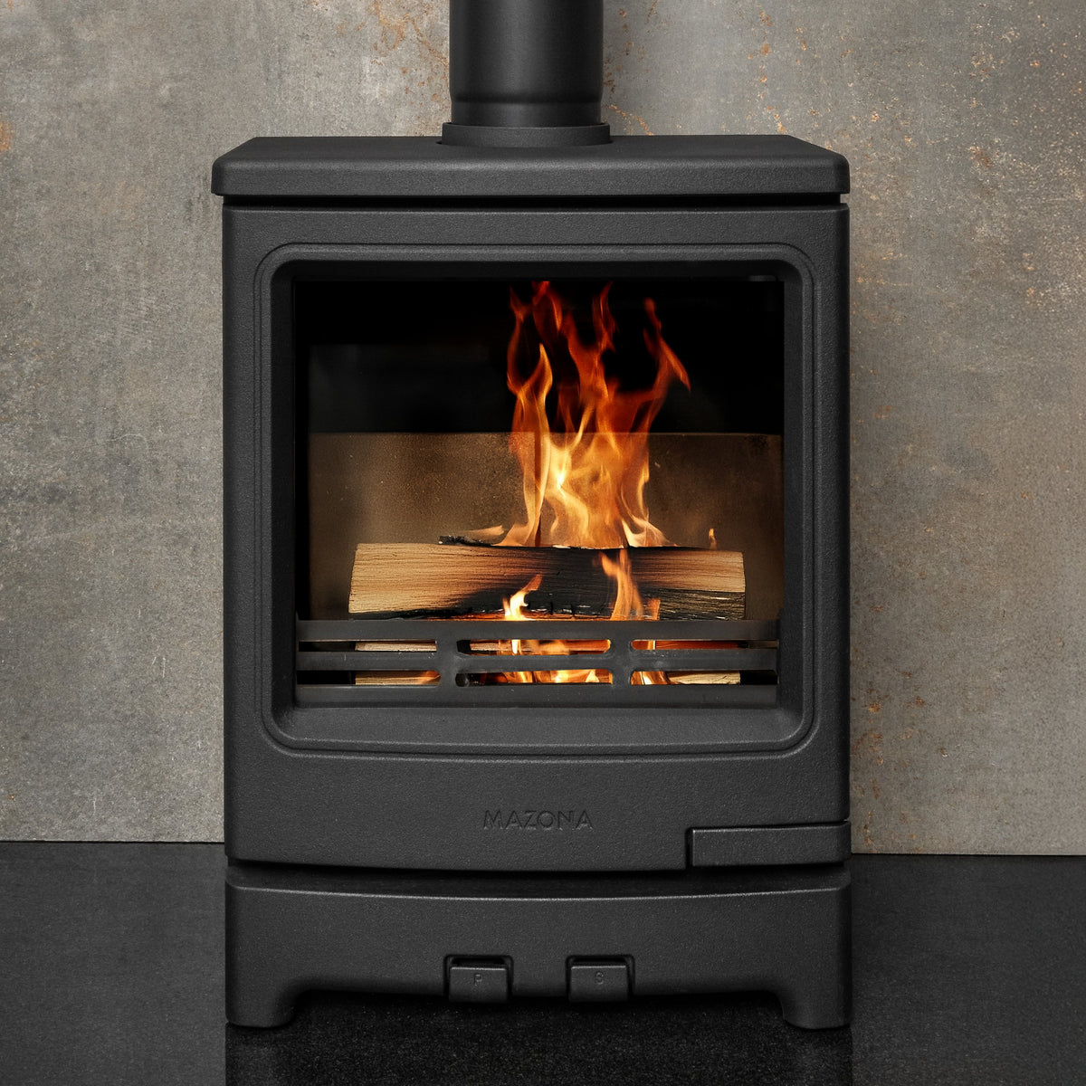 Mazona Kingsmere 5kW Multifuel Woodburning Stove Black Edition, Freestanding, Eco Design Approved, Defra Approved - photo 4