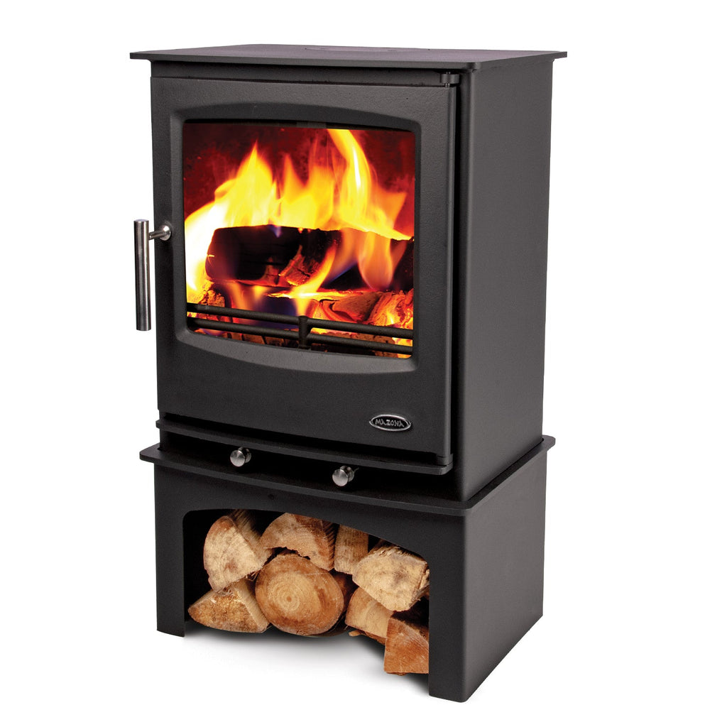 Mazona Rye 5 kW Multifuel Woodburning Stove, With Log Store, Freestanding, Eco Design Approved, Defra Approved - photo 3