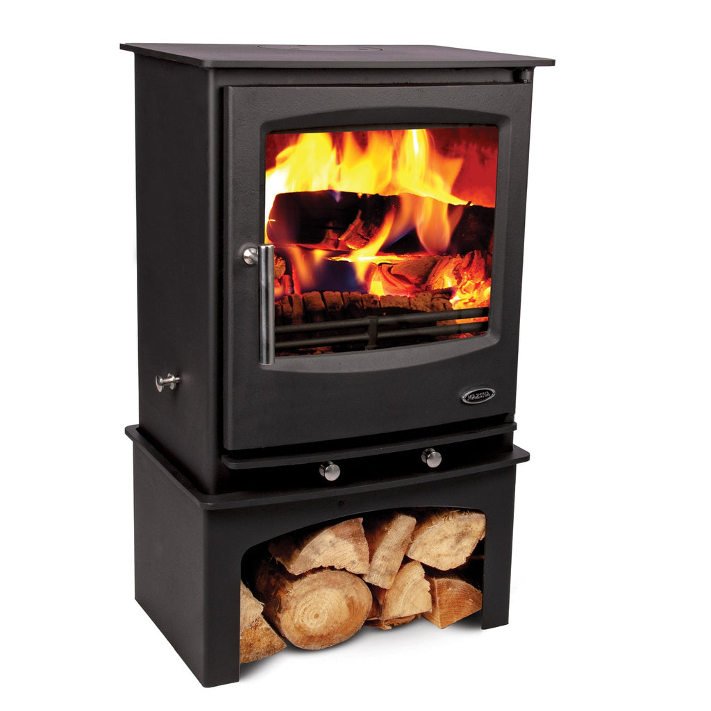 Mazona Rye 5 kW Multifuel Woodburning Stove, With Log Store, Freestanding, Eco Design Approved, Defra Approved - photo 4