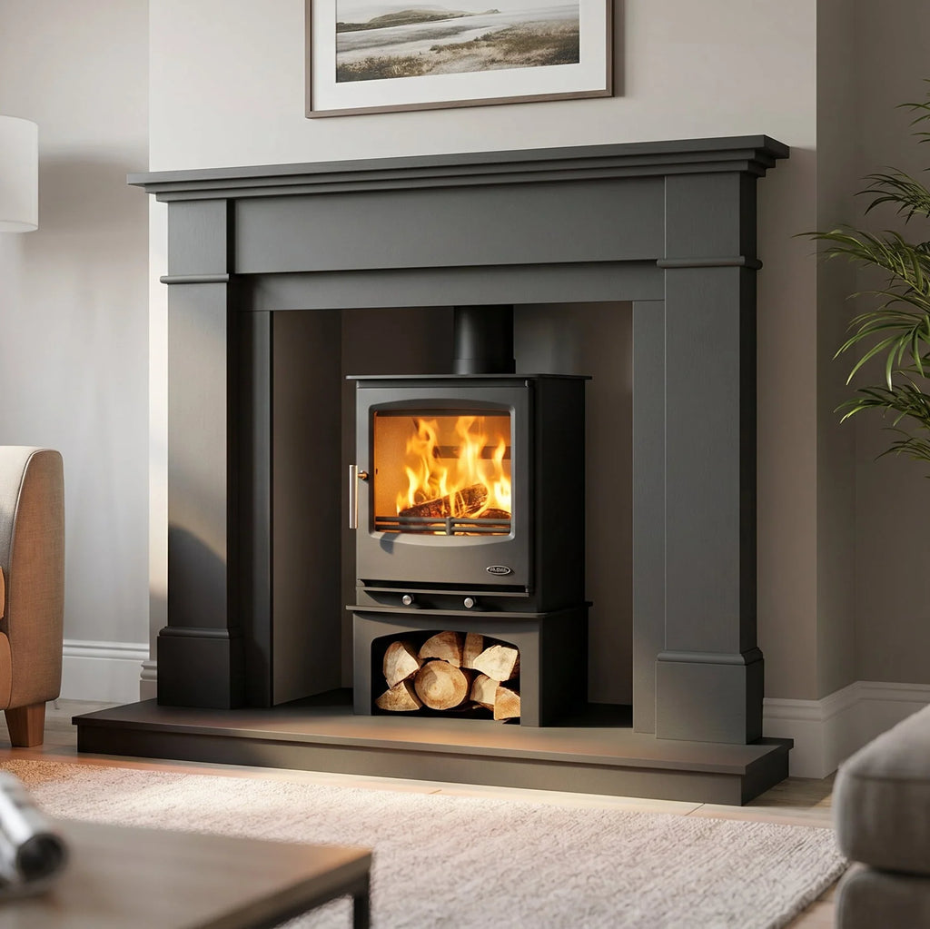 Mazona Rye 5 kW Multifuel Woodburning Stove, With Log Store, Freestanding, Eco Design Approved, Defra Approved - photo 2