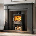 Mazona Rye 5 kW Multifuel Woodburning Stove, With Log Store, Freestanding, Eco Design Approved, Defra Approved