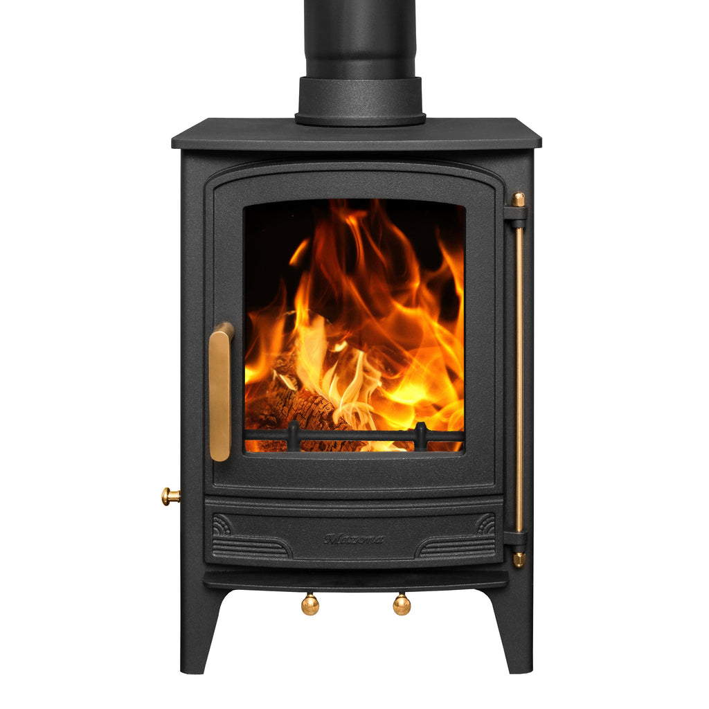 Mazona Warwick 4 kW Multifuel Woodburning Stove, Freestanding, Eco Design Approved, Defra Approved