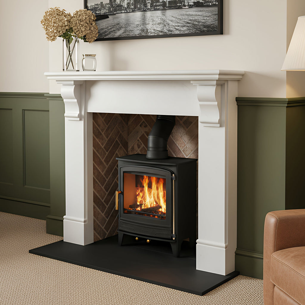 Mazona Warwick Widescreen 5kW Multifuel Woodburning Stove, Freestanding, Eco Design Approved, Defra Approved - photo 2