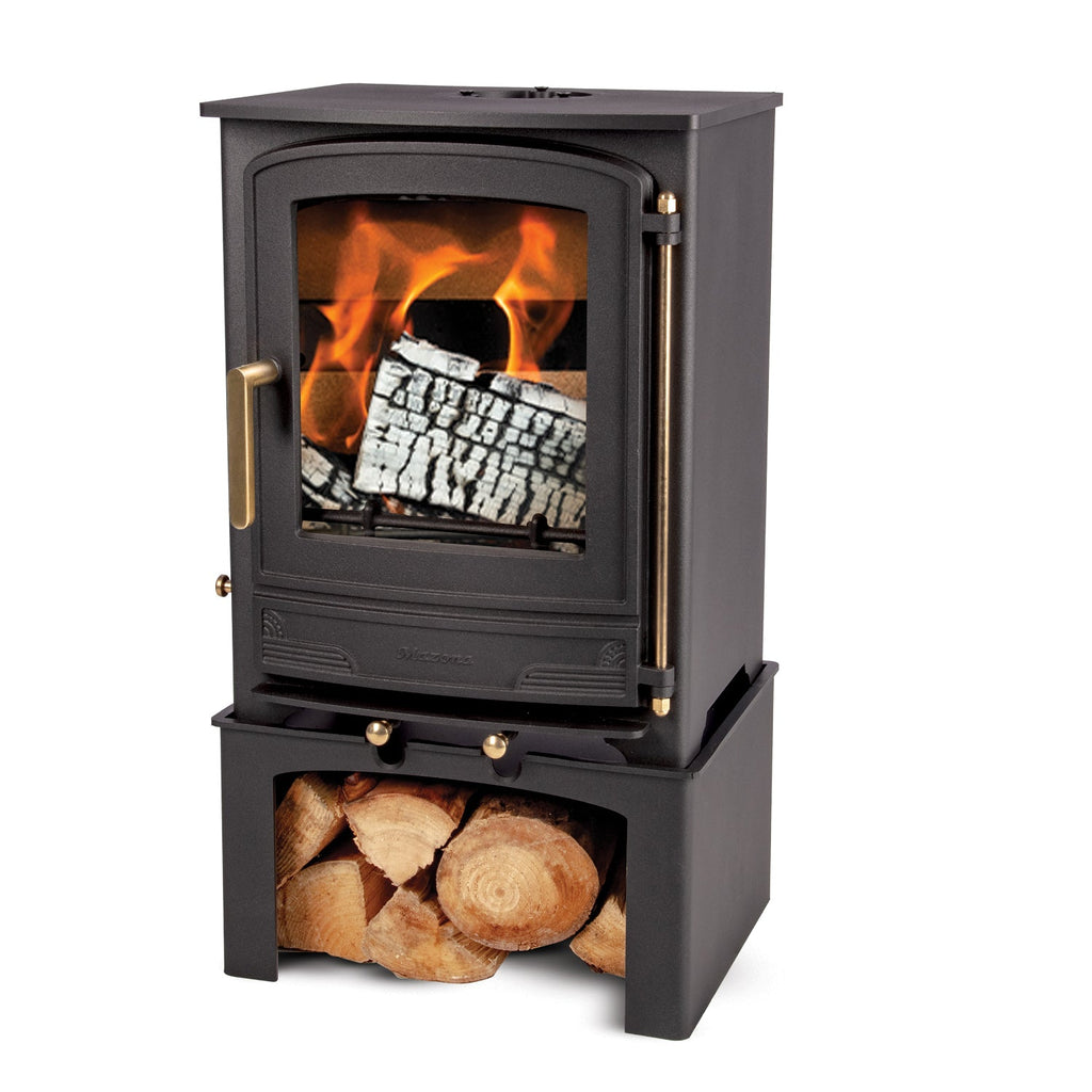 Mazona Warwick 5kW Multifuel Woodburning Stove, With Log Store, Freestanding, Eco Design Approved, Defra Approved - photo 4