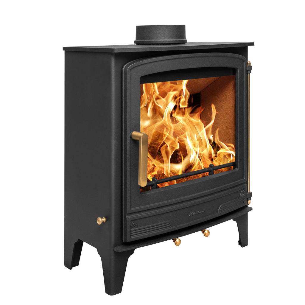 Mazona Warwick Widescreen 5kW Multifuel Woodburning Stove, Freestanding, Eco Design Approved, Defra Approved - photo 3