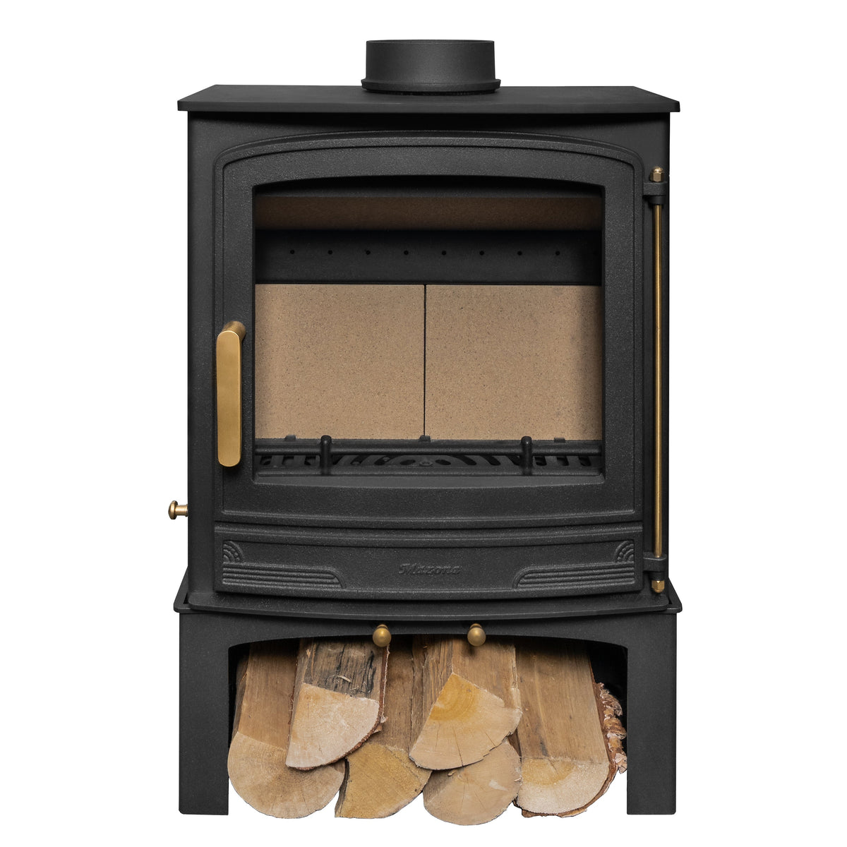Mazona Warwick Widescreen 5kW Multifuel Woodburning Stove, With Log Store, Freestanding, Eco Design Approved, Defra Approved - photo 5