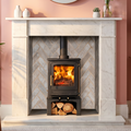 Mazona Warwick 5kW Multifuel Woodburning Stove, With Log Store, Freestanding, Eco Design Approved, Defra Approved