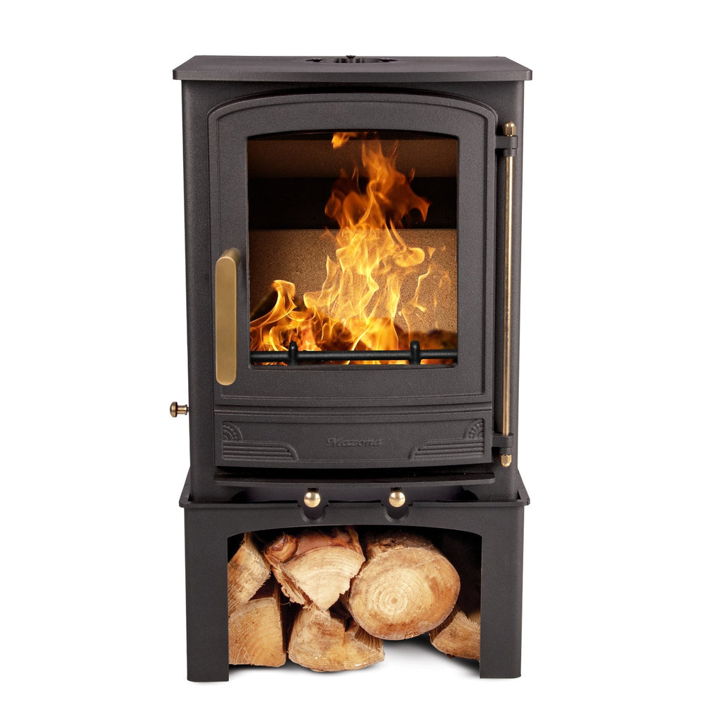Mazona Warwick 5kW Multifuel Woodburning Stove, With Log Store, Freestanding, Eco Design Approved, Defra Approved - photo 3