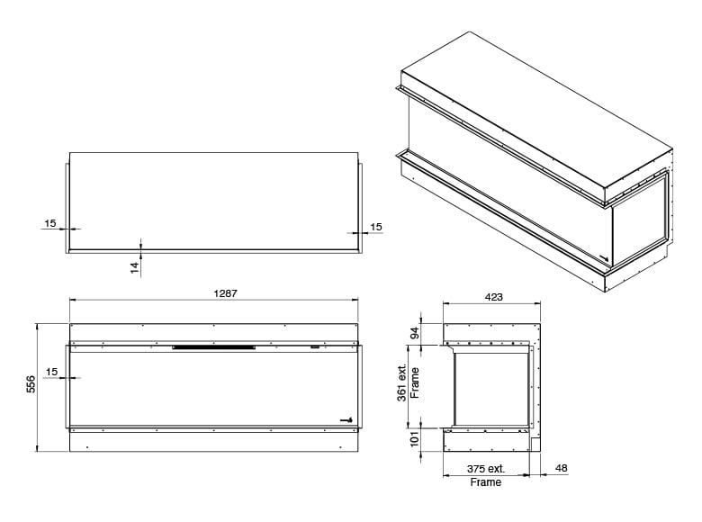 Evonic Ambiance 125 E Built-In Electric Fire - image 4