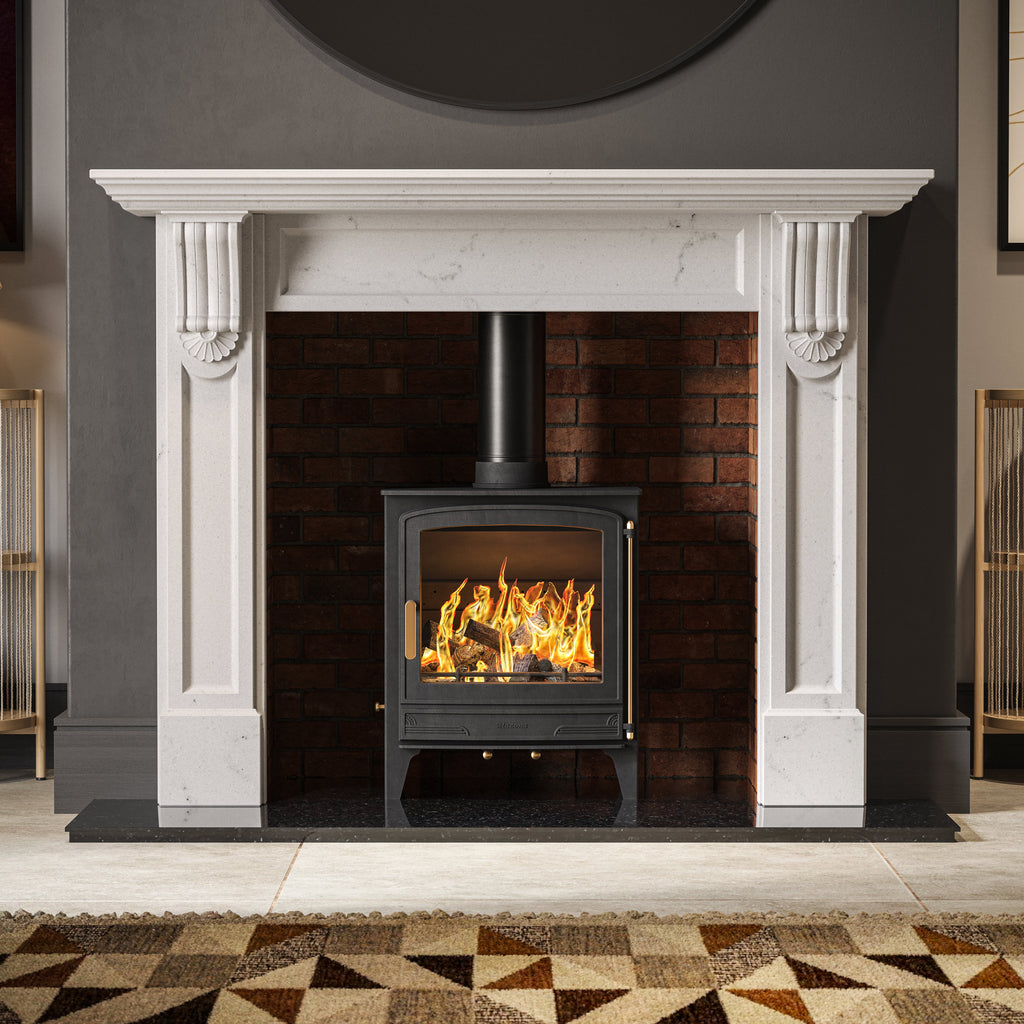 Mazona Warwick Widescreen 5kW Multifuel Woodburning Stove, Freestanding, Eco Design Approved, Defra Approved - photo 6
