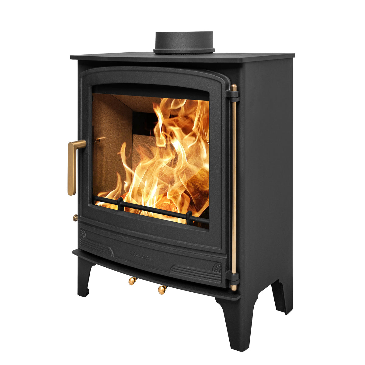 Mazona Warwick Widescreen 5kW Multifuel Woodburning Stove, Freestanding, Eco Design Approved, Defra Approved - photo 4