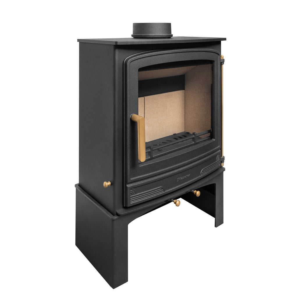 Mazona Warwick Widescreen 5kW Multifuel Woodburning Stove, With Log Store, Freestanding, Eco Design Approved, Defra Approved - photo 9