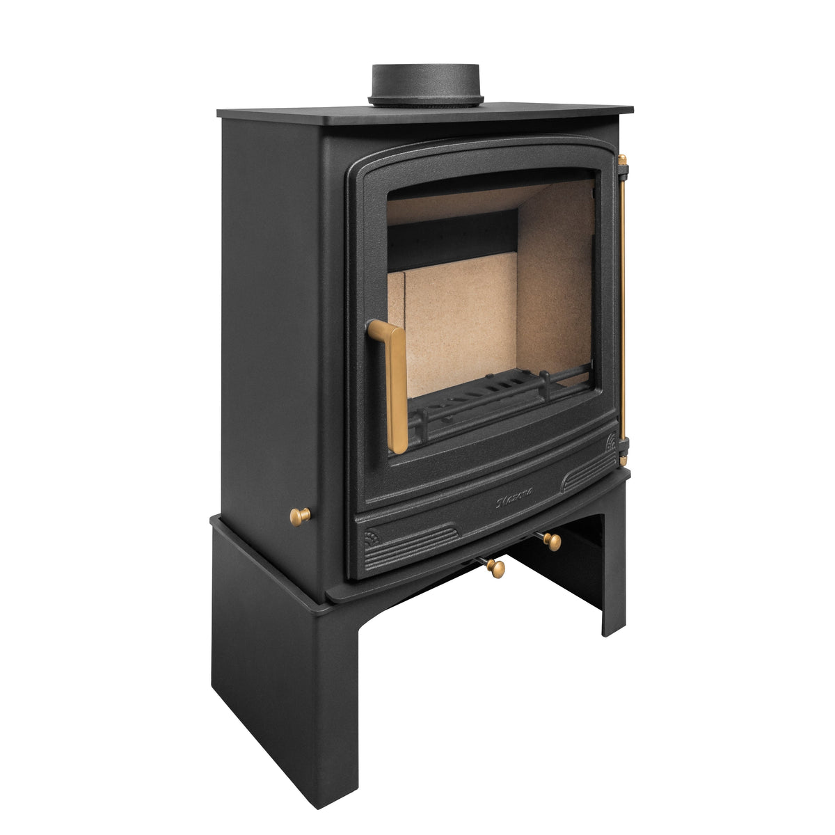 Mazona Warwick Widescreen 5kW Multifuel Woodburning Stove, With Log Store, Freestanding, Eco Design Approved, Defra Approved - photo 9